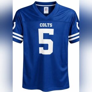 NFL Colts Royal Blue and White #5 Kids Jersey